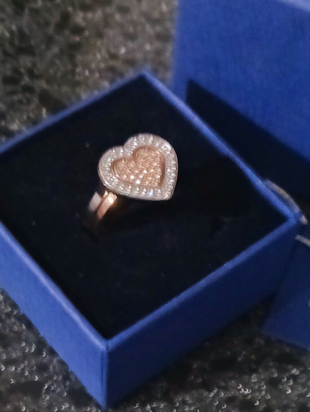 Swarovski Cupid Ring Interconnecting Hearts Size 6 New In box 52